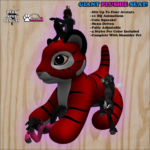 DSD / Raawr Plushie Seat + Pet Red