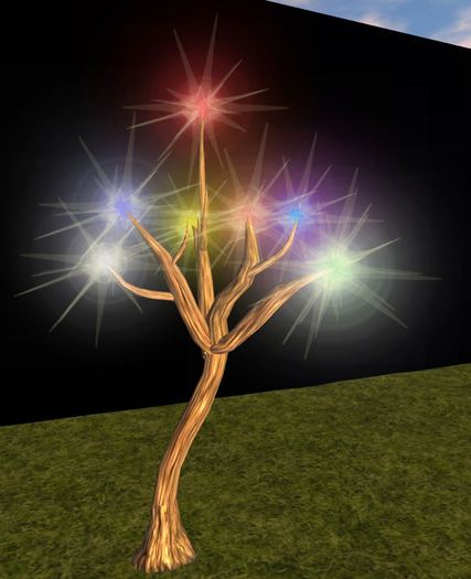 XMASS TREEwhit blinking stars