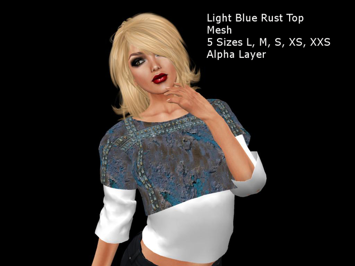 Duo T Shirt Light Blue Rust