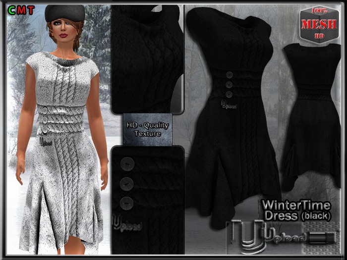 Upload[_]:: - WinterTime Dress (black)