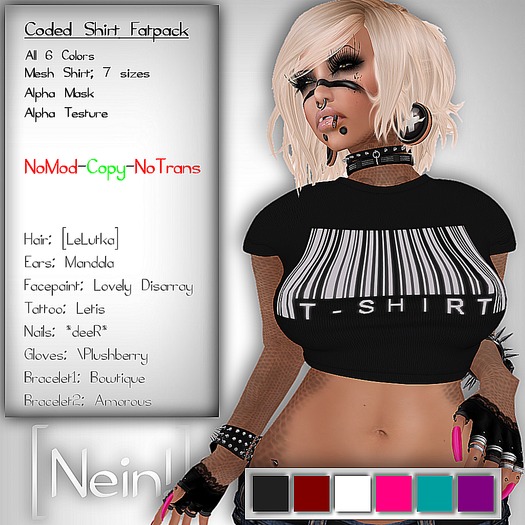 [Nein!] Coded Shirt F - FatPack (wear me)