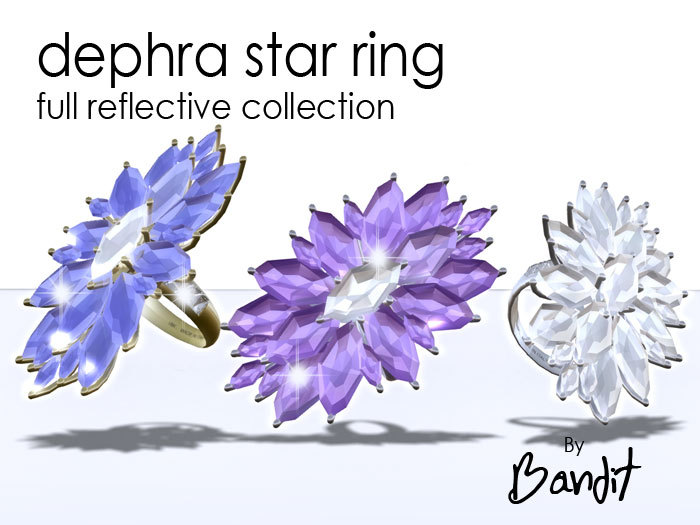 DEPHRA STAR' fashion ring - total reflective - mesh by Bandit Jewelry