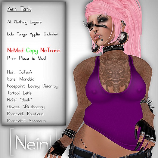 [Nein!] Ash Tank - Purple (wear me)