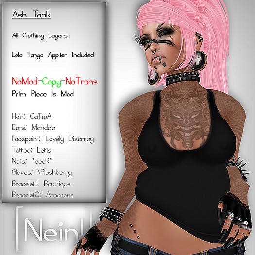 [Nein!] Ash Tank - Black (wear me)
