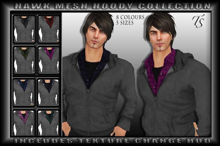 TS Mens Hawk Hoody -Grey