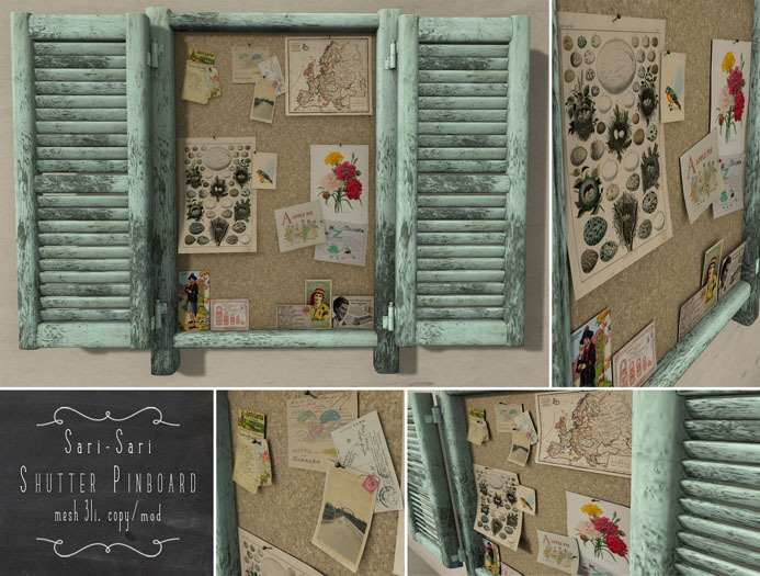 Sari-Sari - Shutter Pinboard