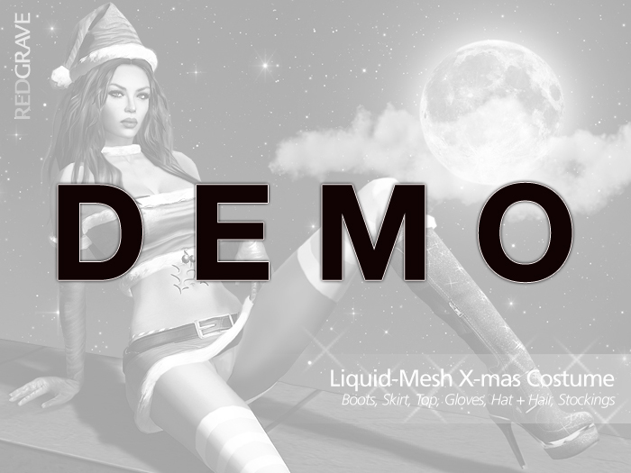 DEMO X-mas SANTA Costume LQMesh - REDGRAVE