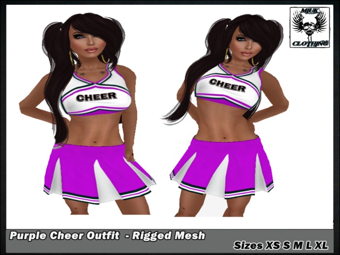 MIUK - Purple   Rigged Mesh cheer set