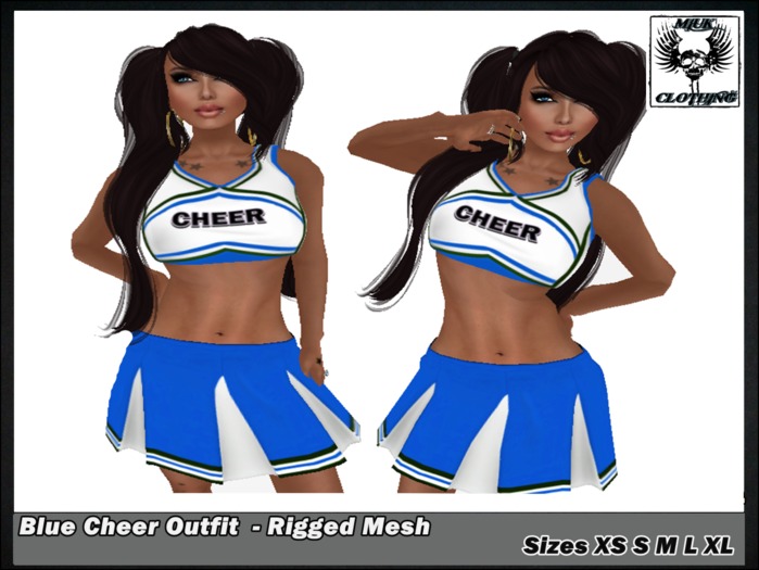 MIUK - Blue   Rigged Mesh cheer set