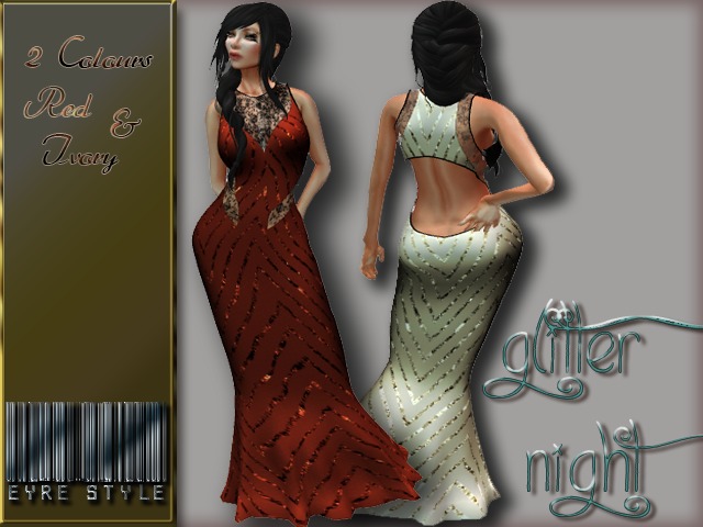 **ED**Glitter Night Red & Ivory