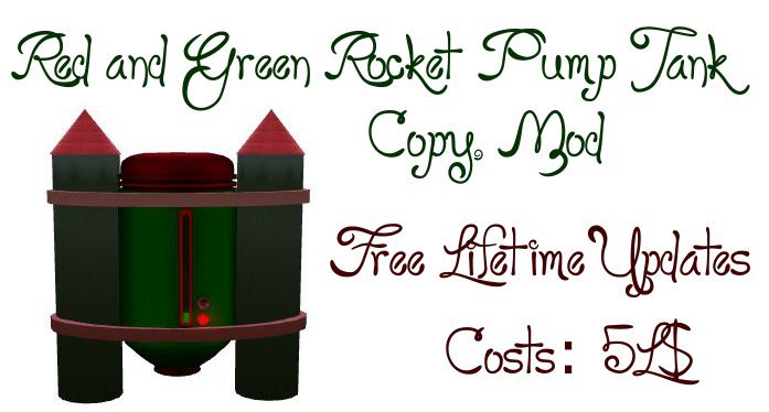 Rocket Jetpack Pump Tank (Red & Green)