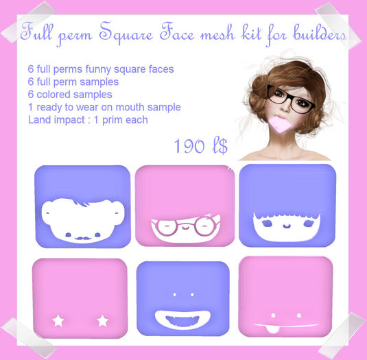 Full Perm Mesh Square Face kit for builders