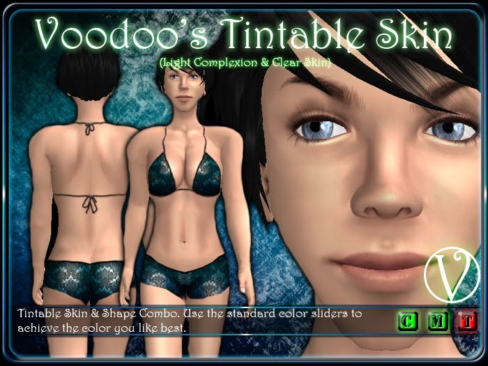 *Promo* Voodoo's Tintable Skin (Female - Light Complexion - Plain)