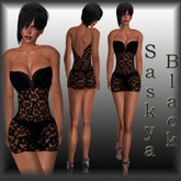 KL AG13 SASKYA BLACK-CASUAL DRESS- SEXY DRESS- PARTY- ELEGANT DRESS