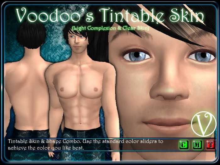 *Promo* Voodoo's Tintable Skin (Male - Light Complexion - Plain)