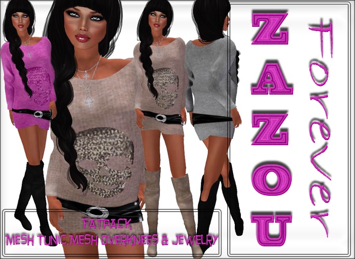 ZaZou Mesh Batwing Tunic FATPACK Demo