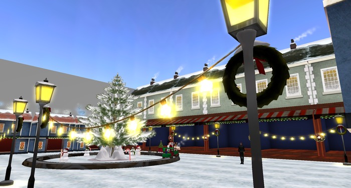 Christmas Xmas Chanukah -- Santa's TRAIN North Pole Workshop Shopping Mall C/M 60x60 meters -- only 802 prims!!!