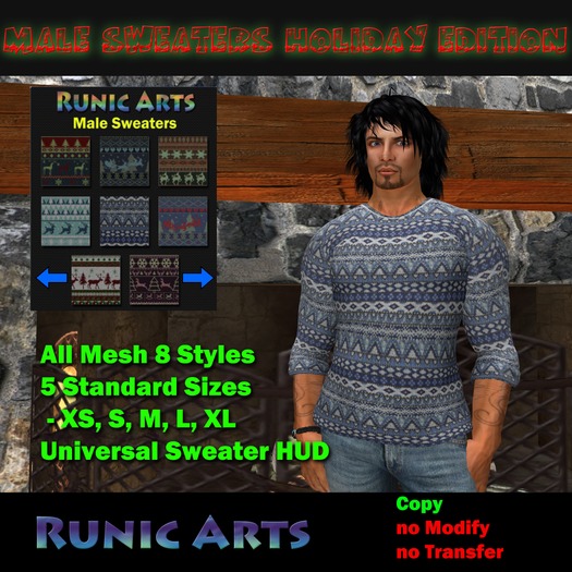 Runic Arts Male Sweaters Holiday editions