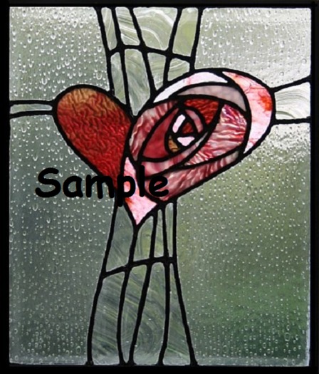 Rainy Heart Stained Glass Texture png