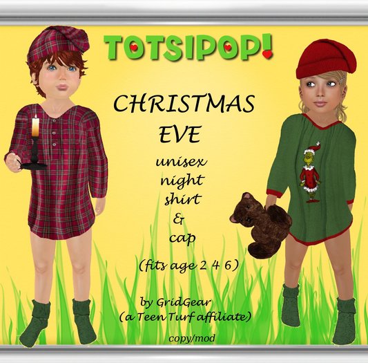 TOTSIPOP! Unisex Holiday Night Shirt Gift Set