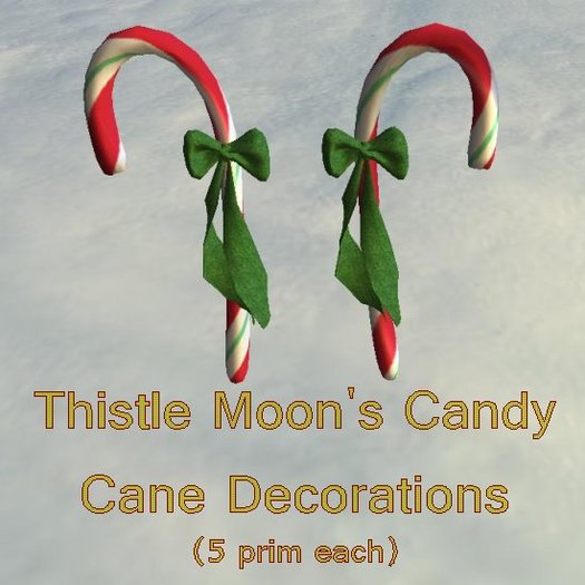 Second Life Marketplace TMD Candy Cane Decorations