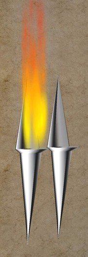 Chrome Wall  Mounted Fire Torch