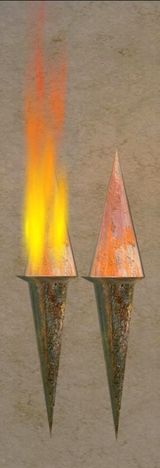 Rusted Metal Wall Torch