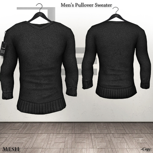 DE Designs - Men's Pullover Sweater - Grey