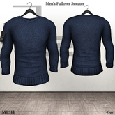 DE Designs - Men's Pullover Sweater - Blue