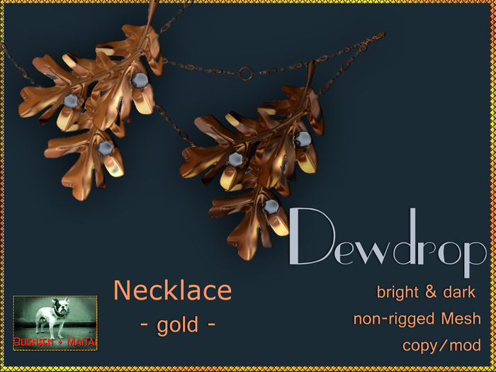 Bliensen + MaiTai - Dewdrop - Necklace Gold