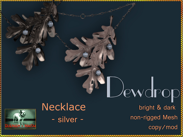 Bliensen + MaiTai - Dewdrop - Necklace Silver