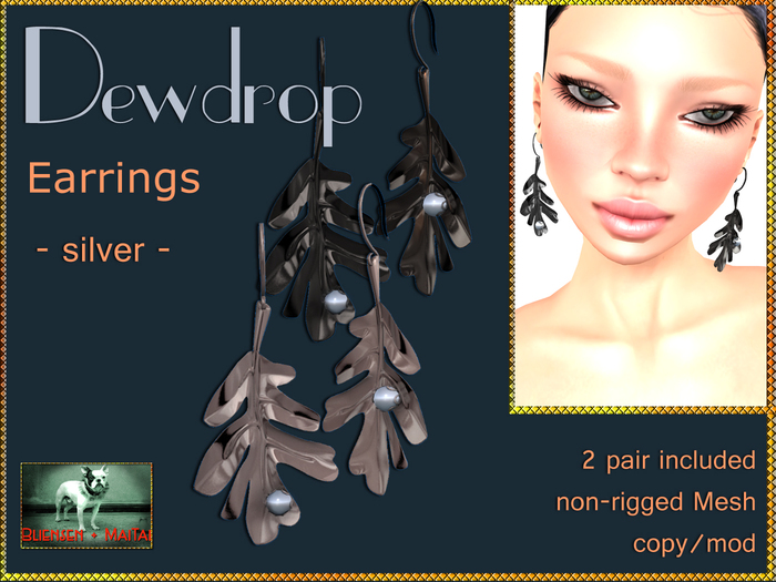 Bliensen + MaiTai - Dewdrop - Earrings - Silver