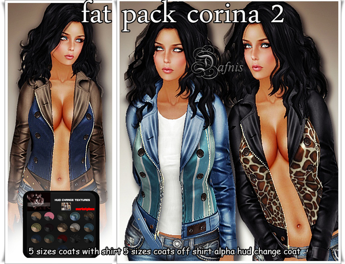 *DAFNIS CORINA FAT PACK COATS LEATHER WOMEN MESH kit2