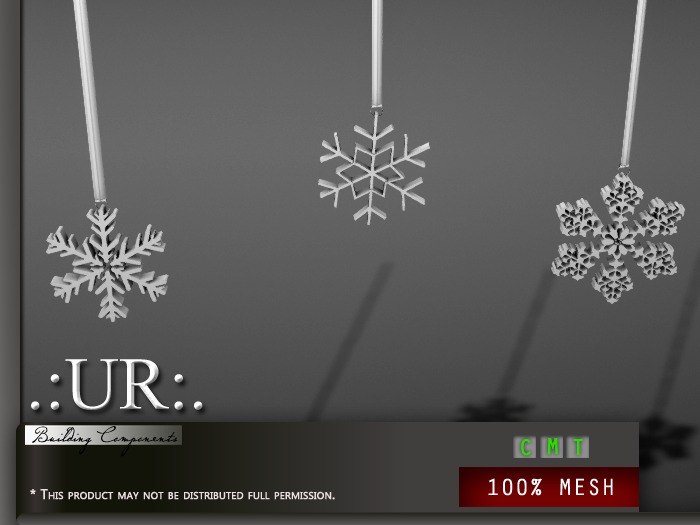 .:UR:. Winter Collection - Snowflakes (full perm mesh)