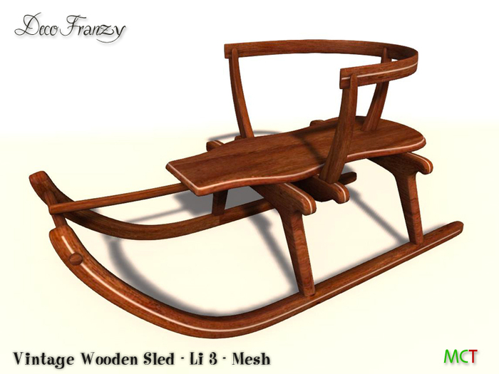~DecoFranzy~ Vintage Sled Walnut (MC)