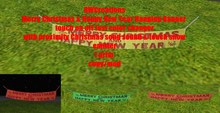 Merry Christmas & Happy New Year Hanging Banner touch on off fast color changer & proximity Christmas song w Snow(boxed)