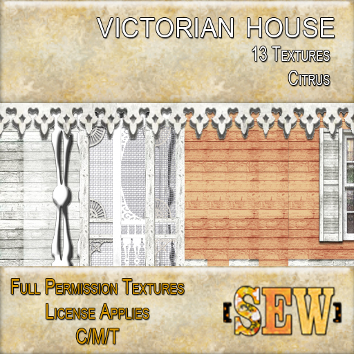 [SEW] Full Perm Textures - Victorian House - Citrus