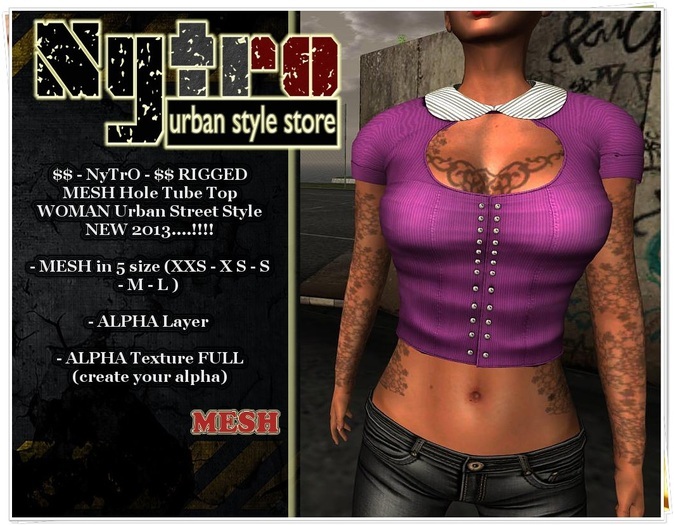 $$ - NyTrO - $$ RIGGED MESH Hole Tube Top Shirt PINK WOMAN Urban Style NEW COLLECTION 2013..!!