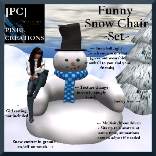 [PC] FUNNY SNOW CHAIR -SET (Boxed)