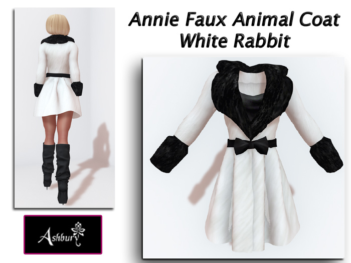 [ASHBURY] Annie Coat-White Rabbit