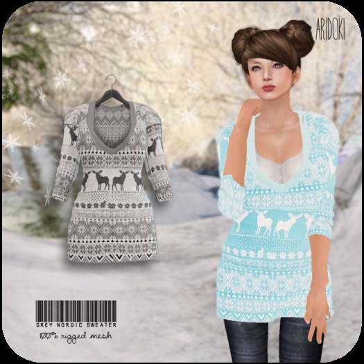 Grey Nordic Sweater