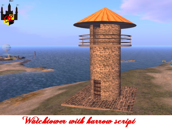 Watchtower with harrow script
