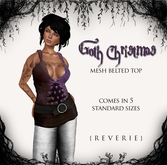 {REVERIE} Mesh Belted Top - Goth Christmas