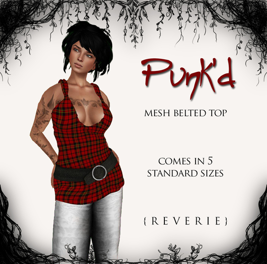 {REVERIE} Mesh belted Top - Punk'd