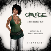 {REVERIE} Mesh Belted Top - Grunge