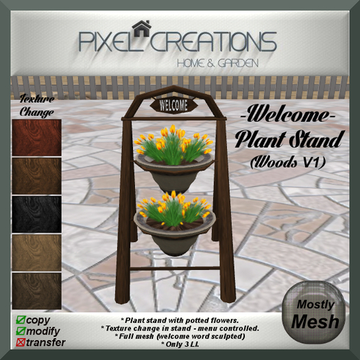 [PC] WELCOME - PLANT STAND (WOODS V1)(Boxed)