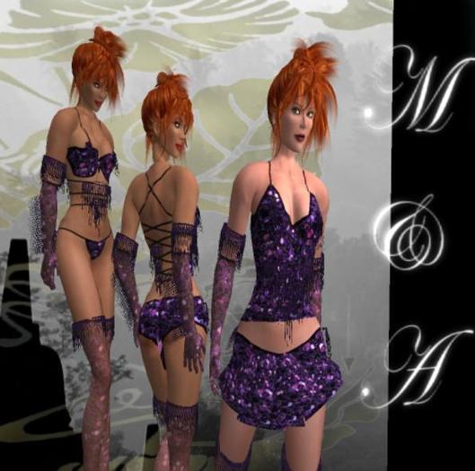 Purple Glitter dance set M&A Design