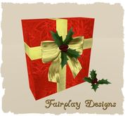 ~FDA~ Musical Christmas Wishes Holly Gift Box