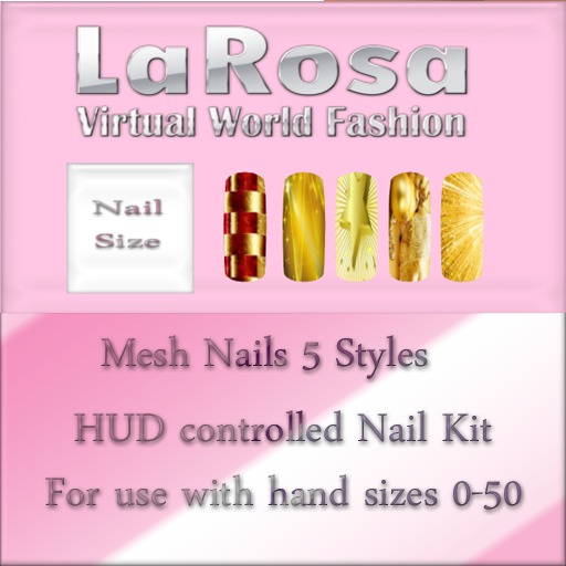 LaRosa Mesh Nails XMAS Gold