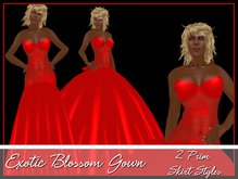 Exotic Blossom Gown Red